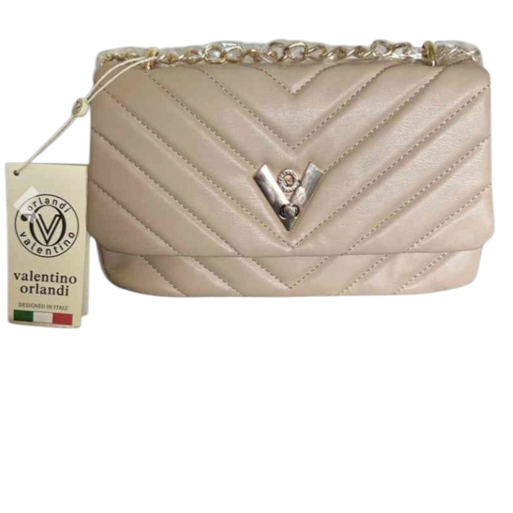 Valentino Orlandi Cream Quilted Women's Bag